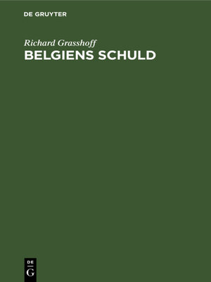 cover image of Belgiens Schuld
